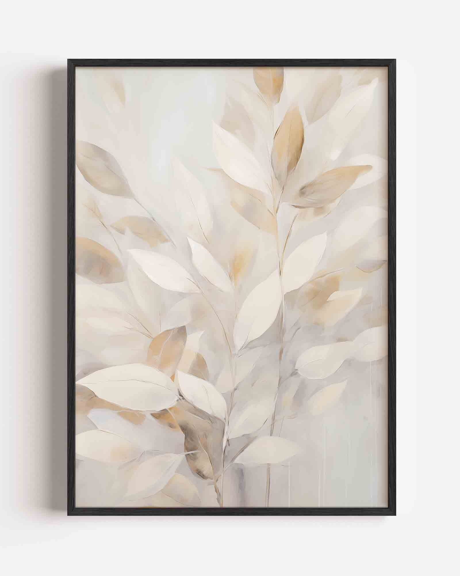 Bladeren in zachte tinten Poster