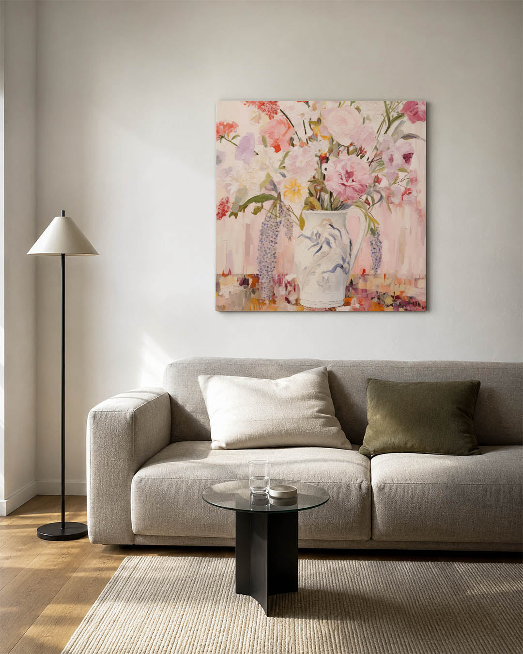 Bloemen in vaas Kunstwerk