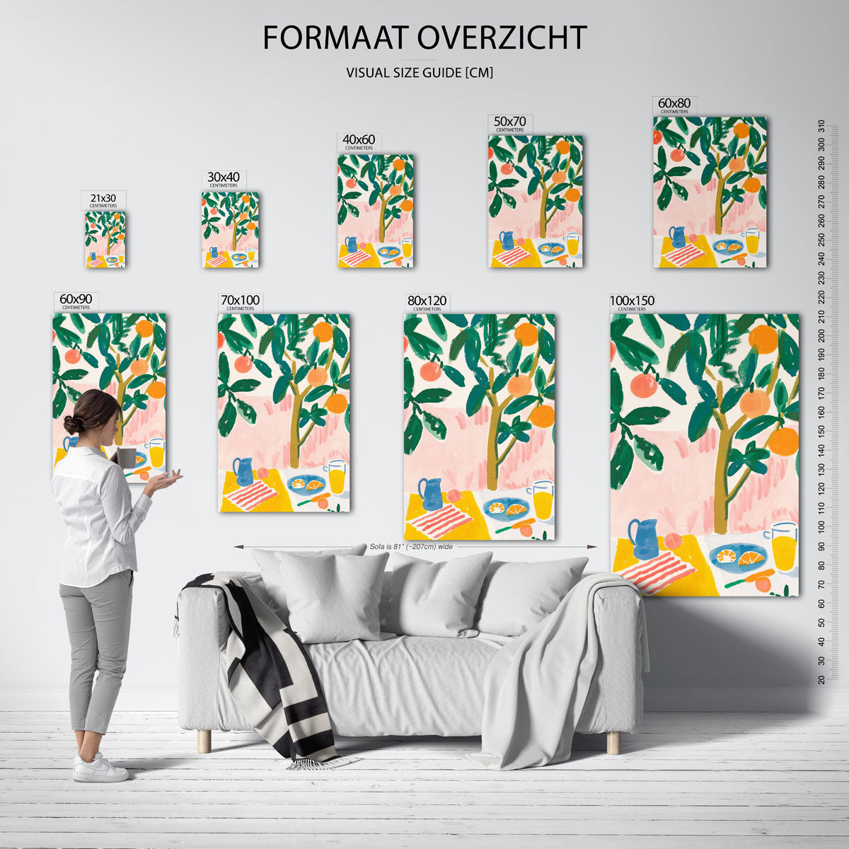 Citrusboom en ontbijt Poster