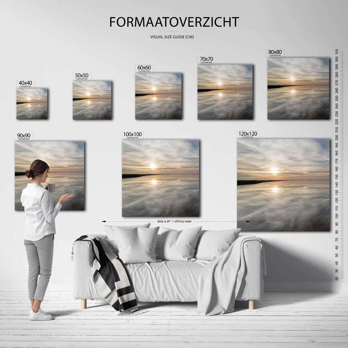 Rustige zonsondergang Kunstwerk