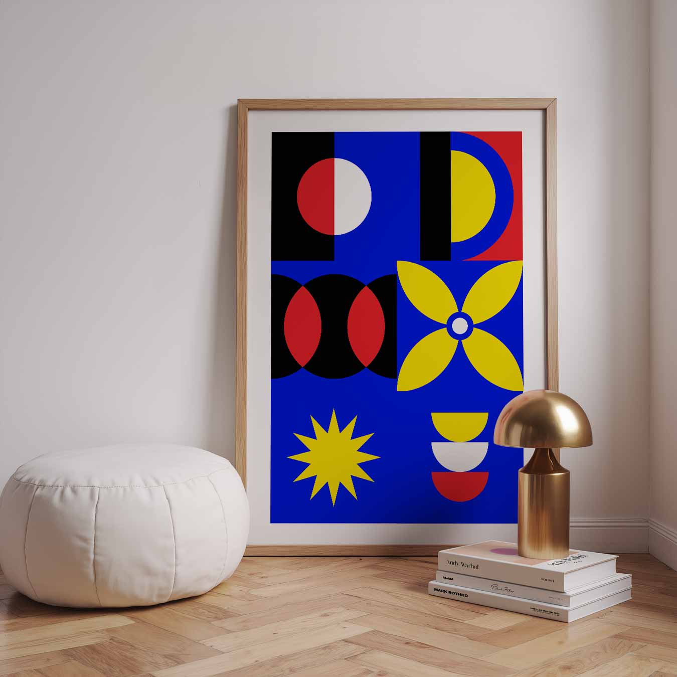 Geometrische Kleurexplosie Poster-WallArtistic