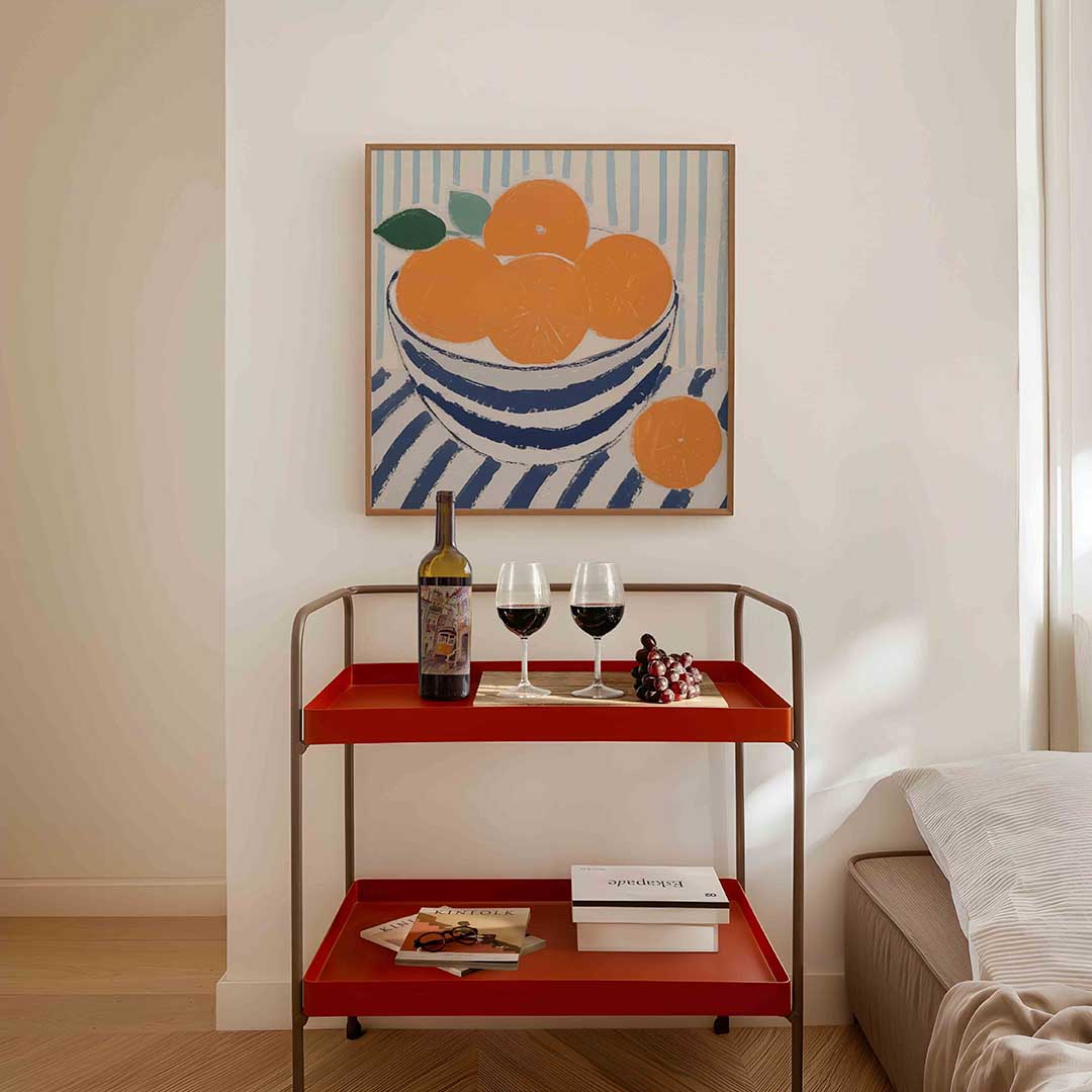 Mand met sinaasappels Poster