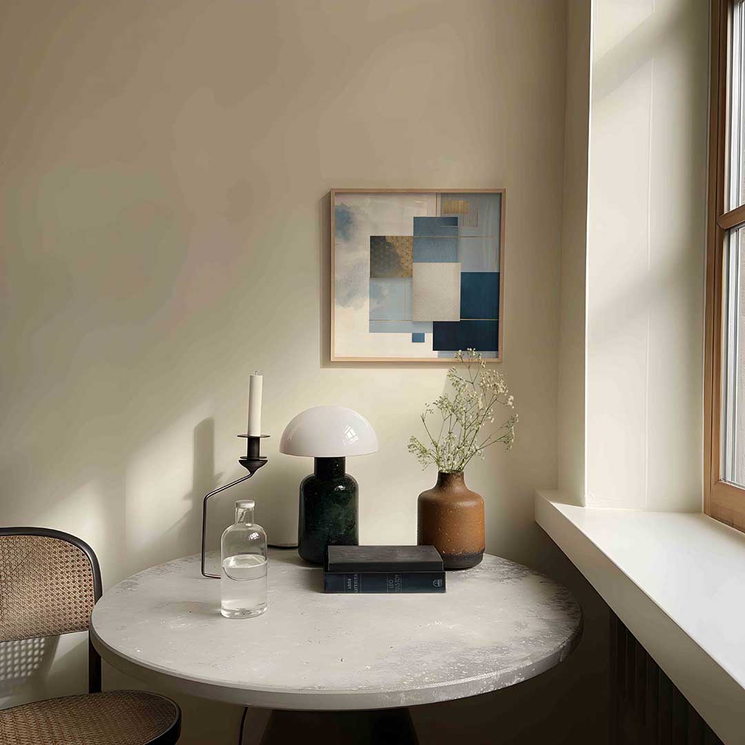 Geometrische blauwe compositie Poster