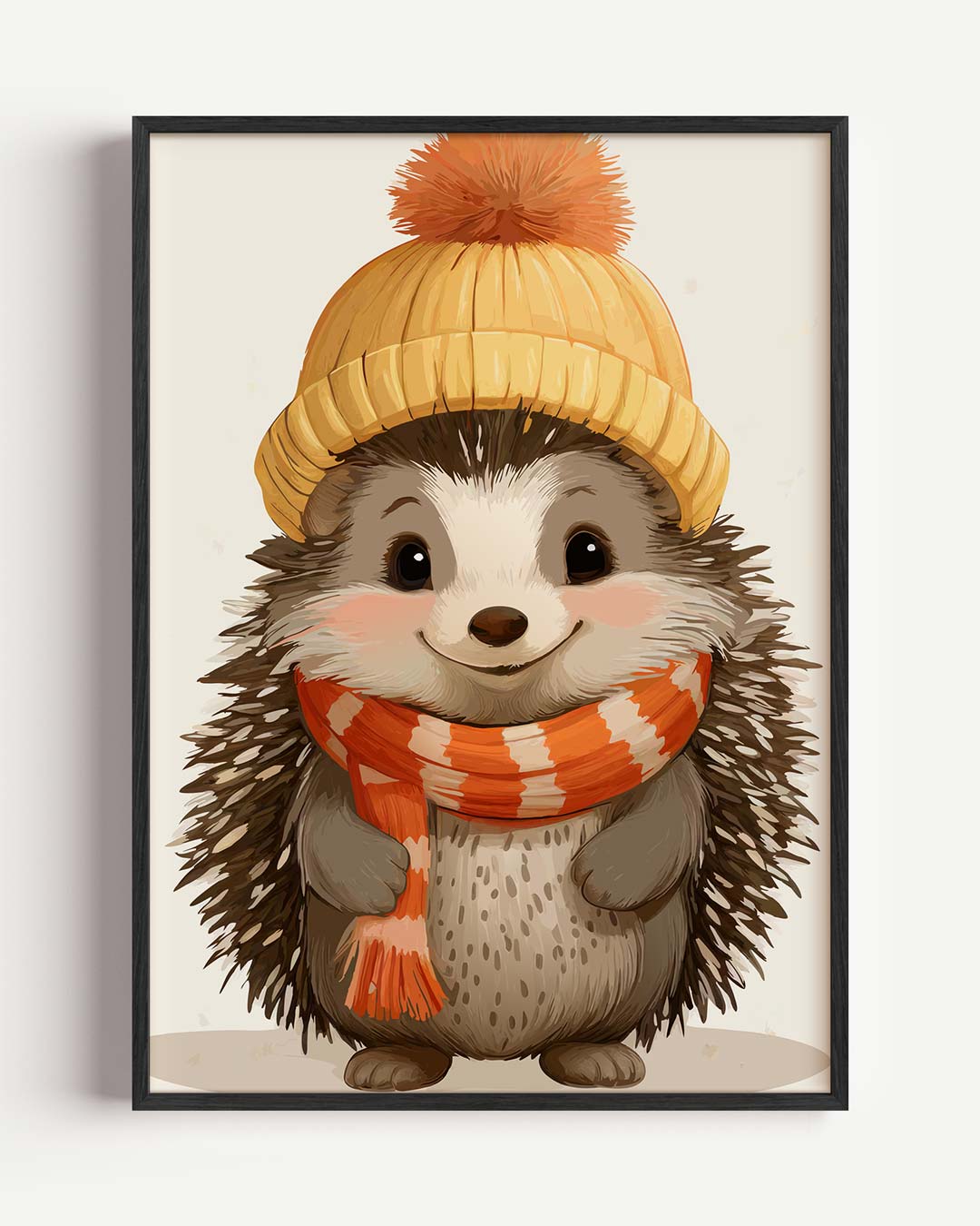 Schattige Egel Winterposter-WallArtistic