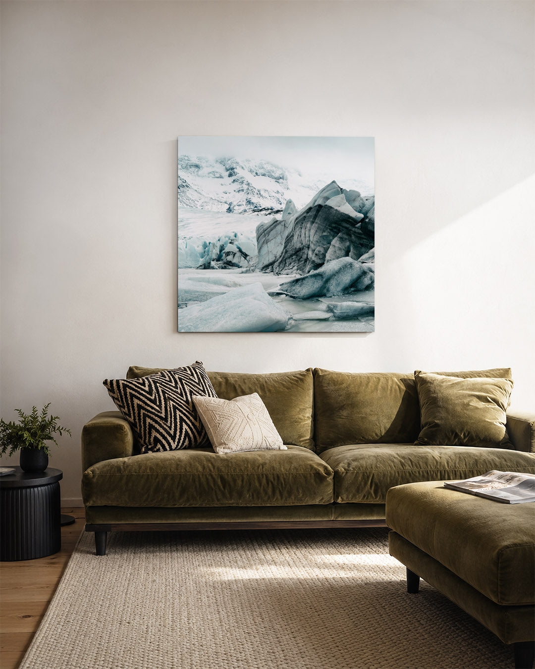 Ijslandschap bergen Kunstwerk