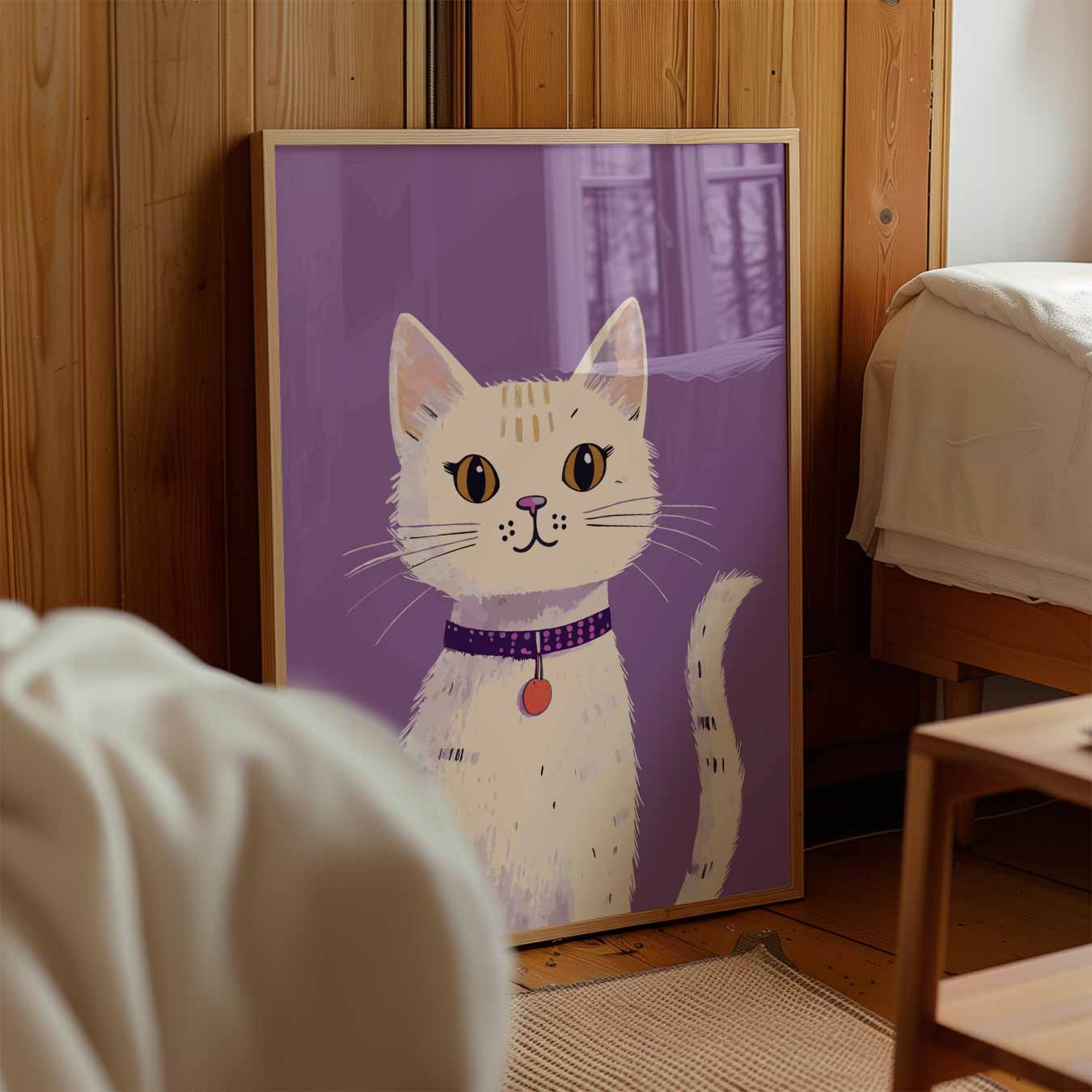 Schattige Kattenvriend Poster-WallArtistic