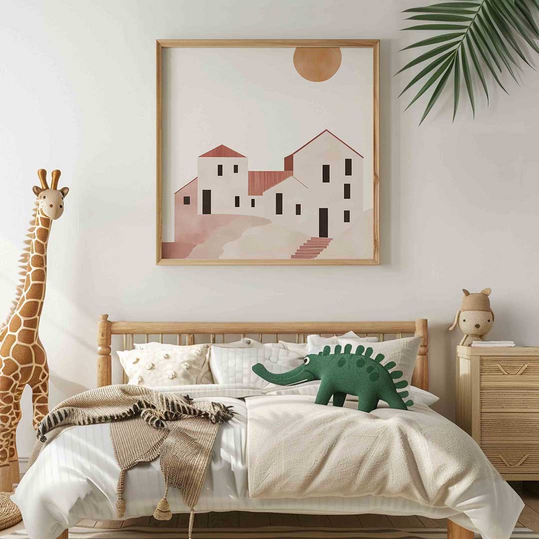 Minimalistische gebouwen Poster