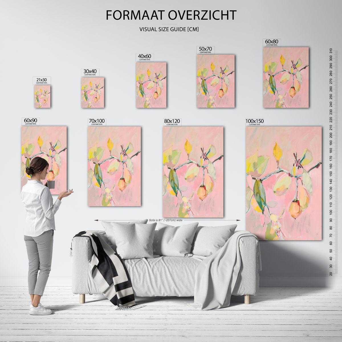 Tak met bladeren en vruchten Poster