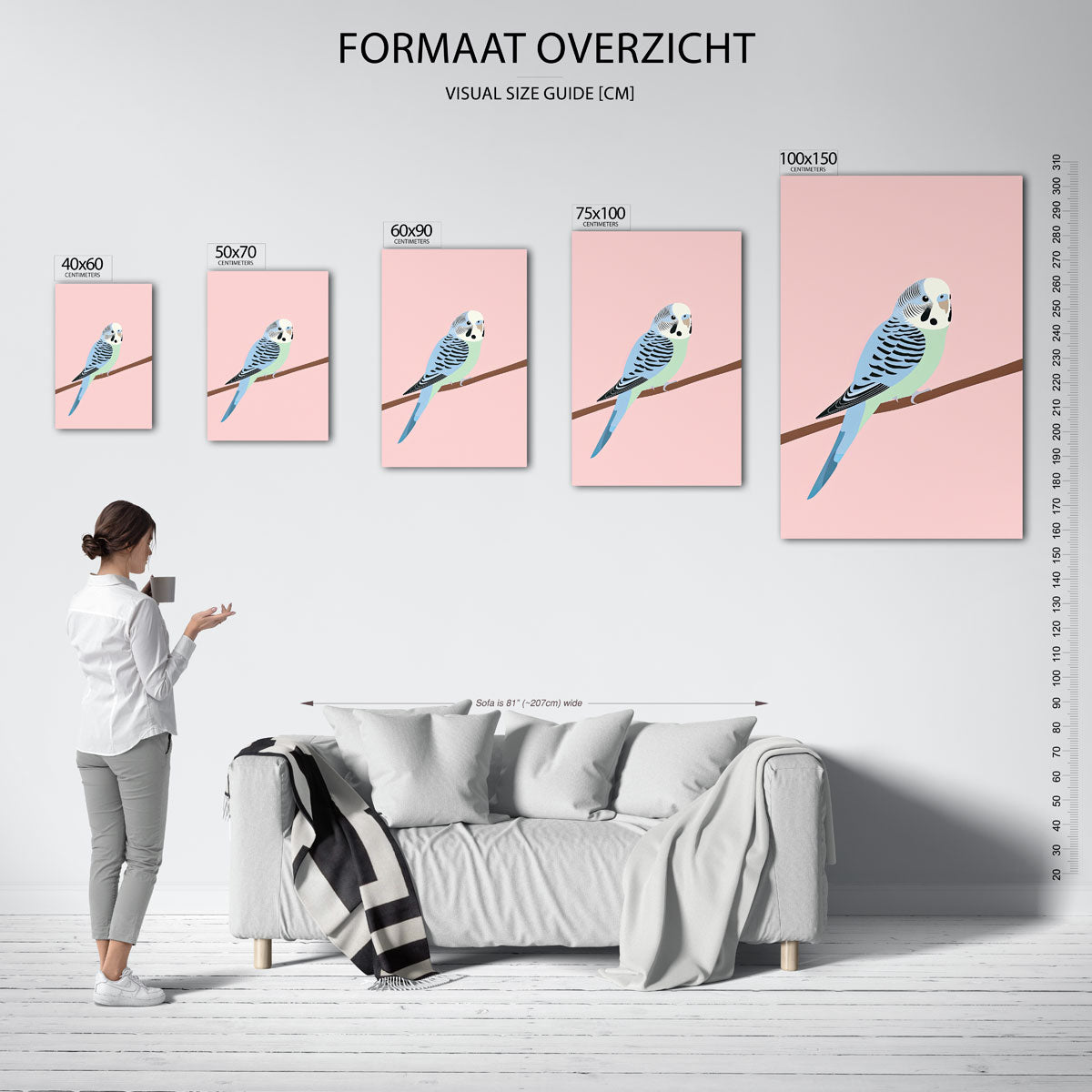 Vogel op tak Kunstwerk