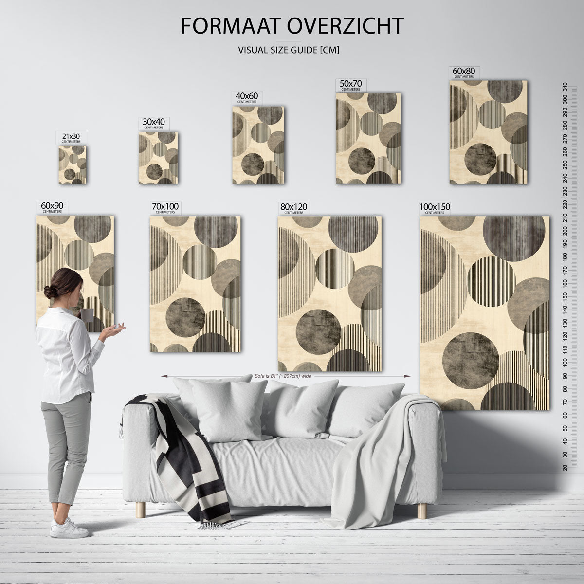 Grafische cirkels Poster