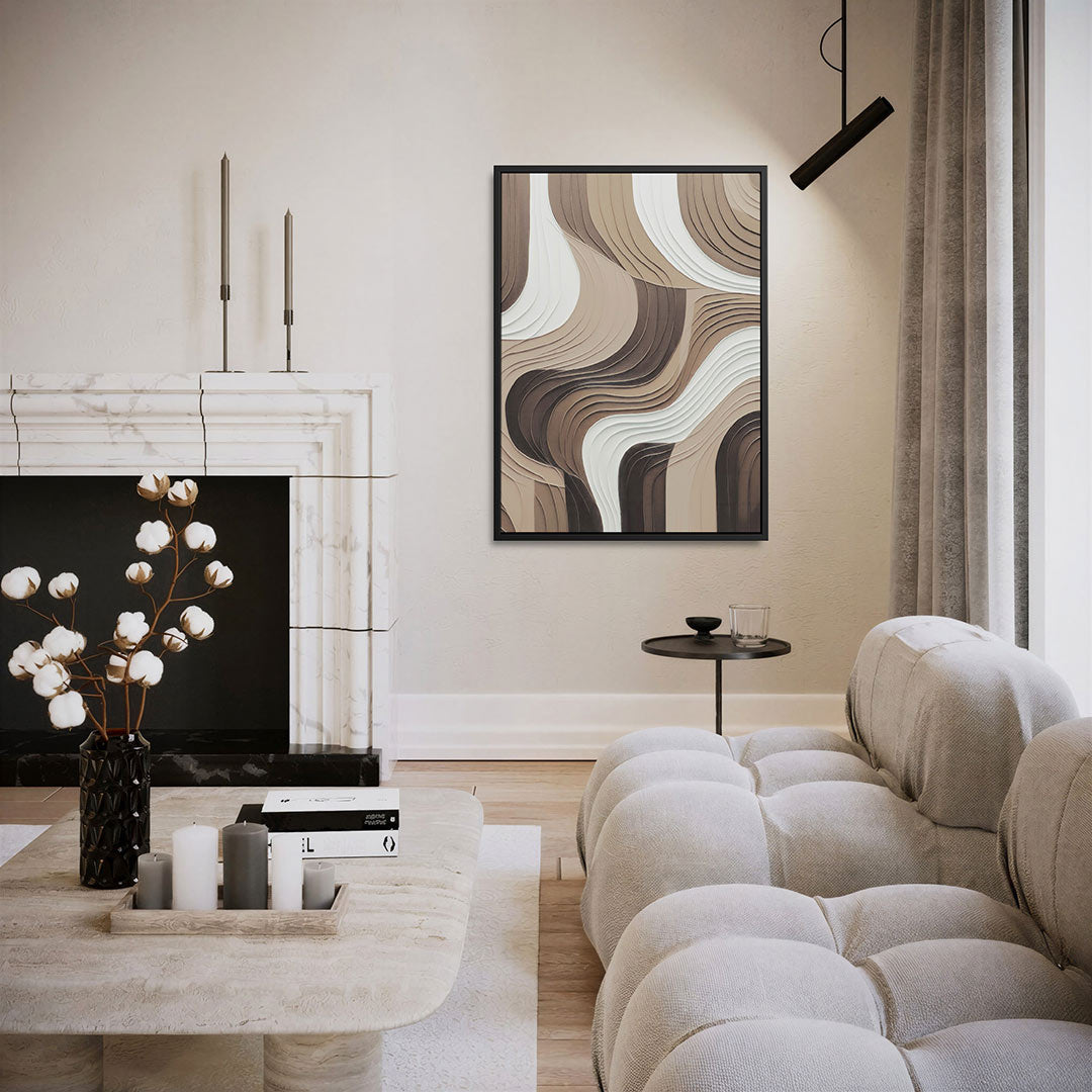Golvende lijnen compositie Kunstwerk