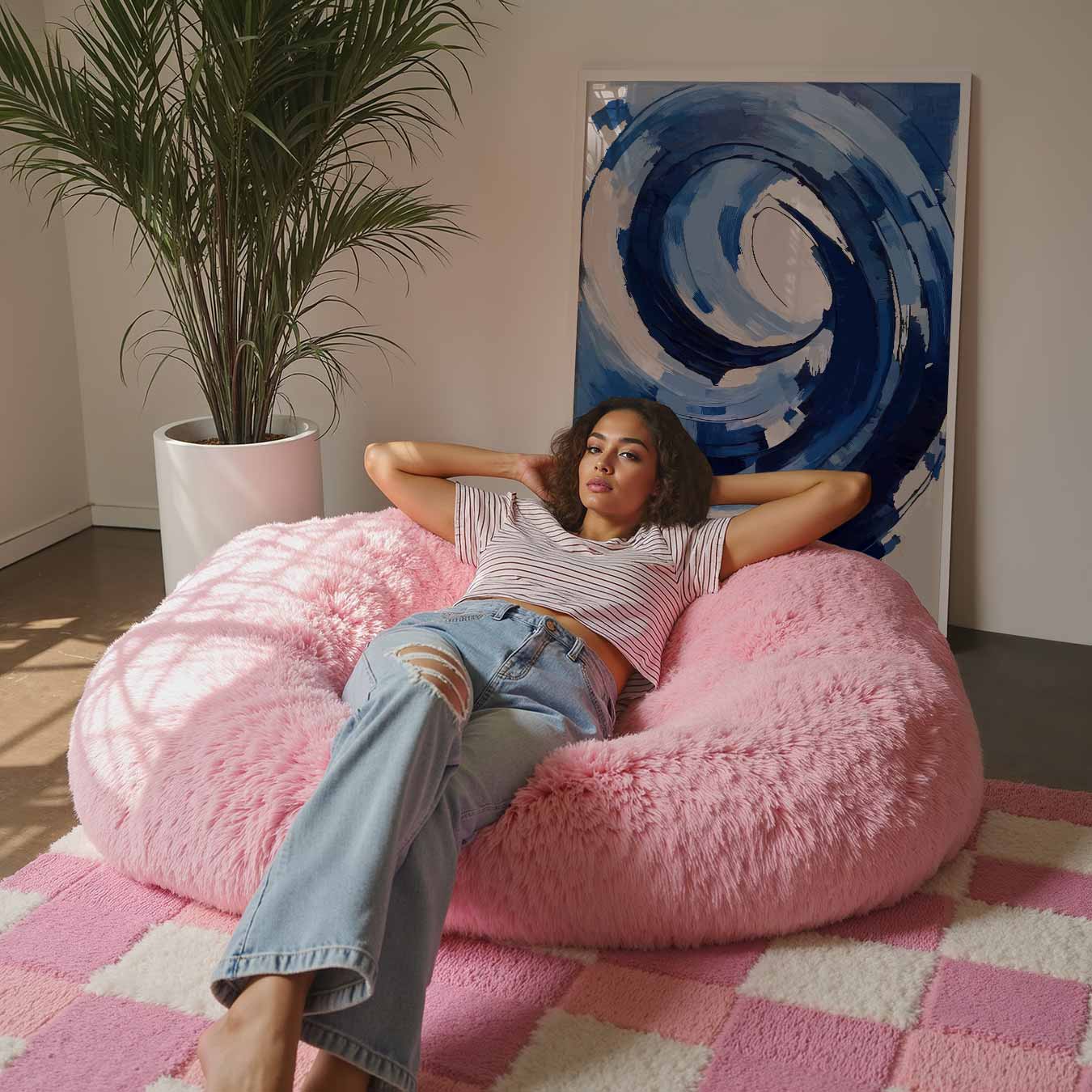 Vortex van Blauw Poster-WallArtistic
