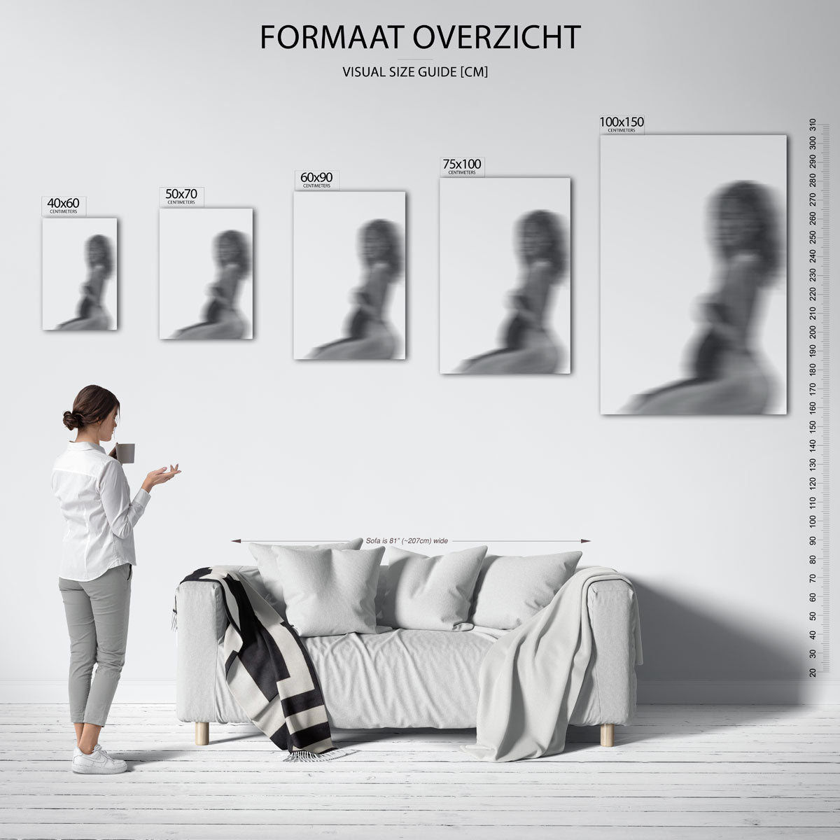 Vervagende silhouet Kunstwerk