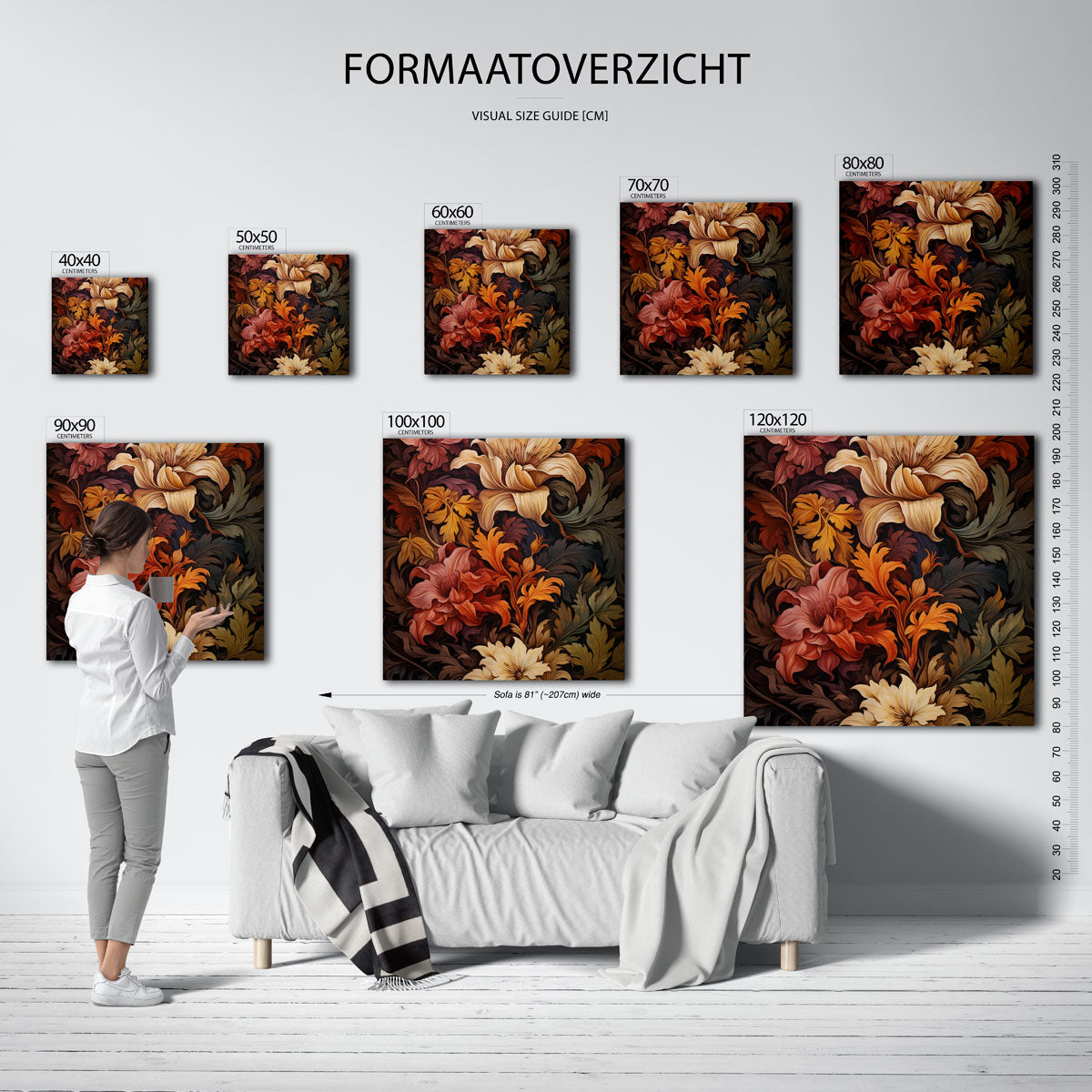 Bloemen en bladeren Poster