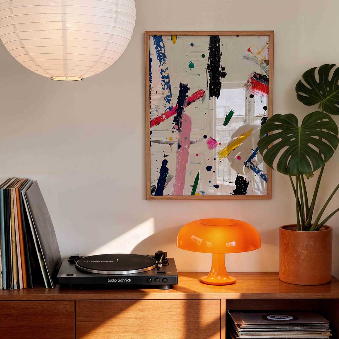 Abstracte strepen en vlekken Poster