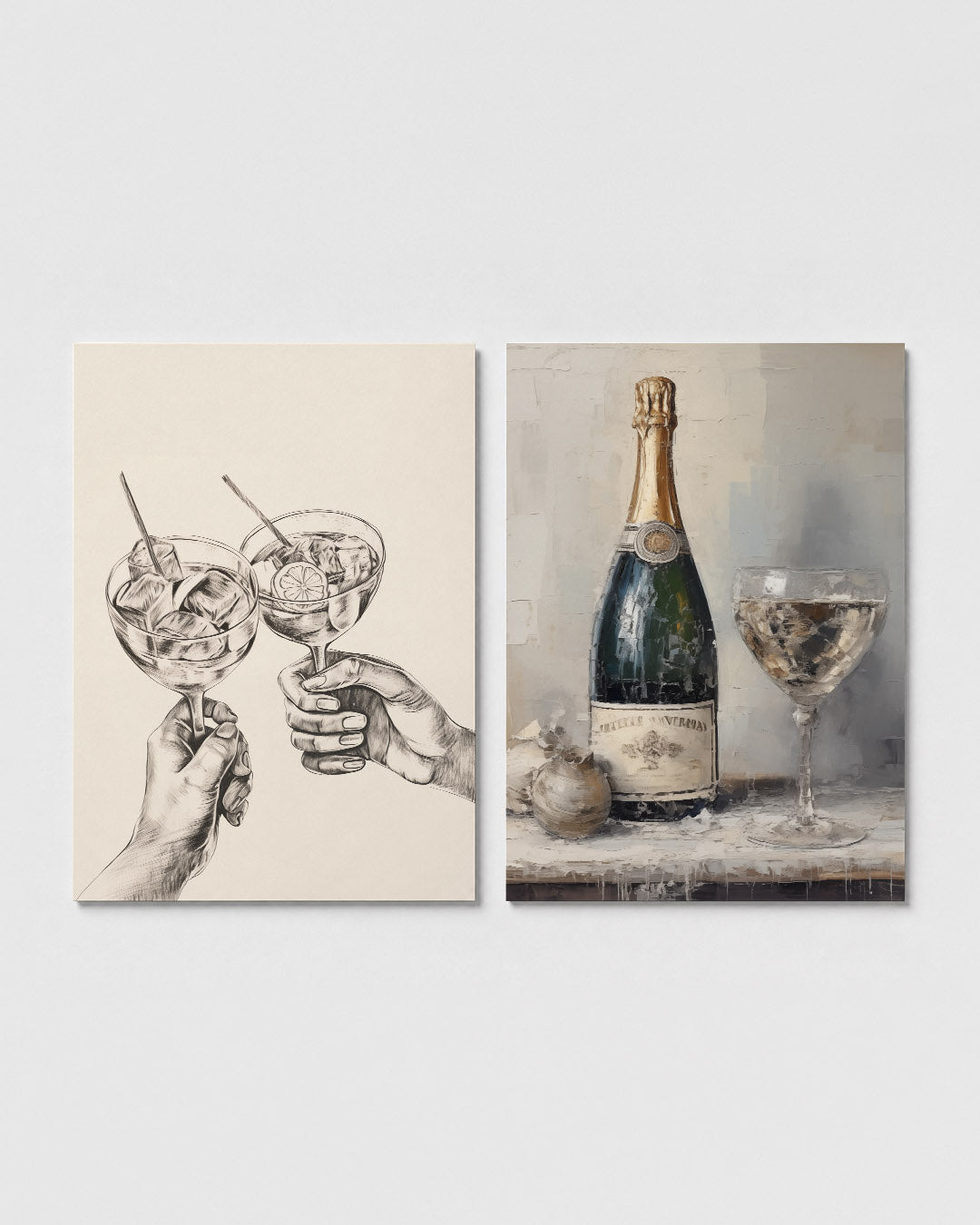 Handen en glazen Posterset