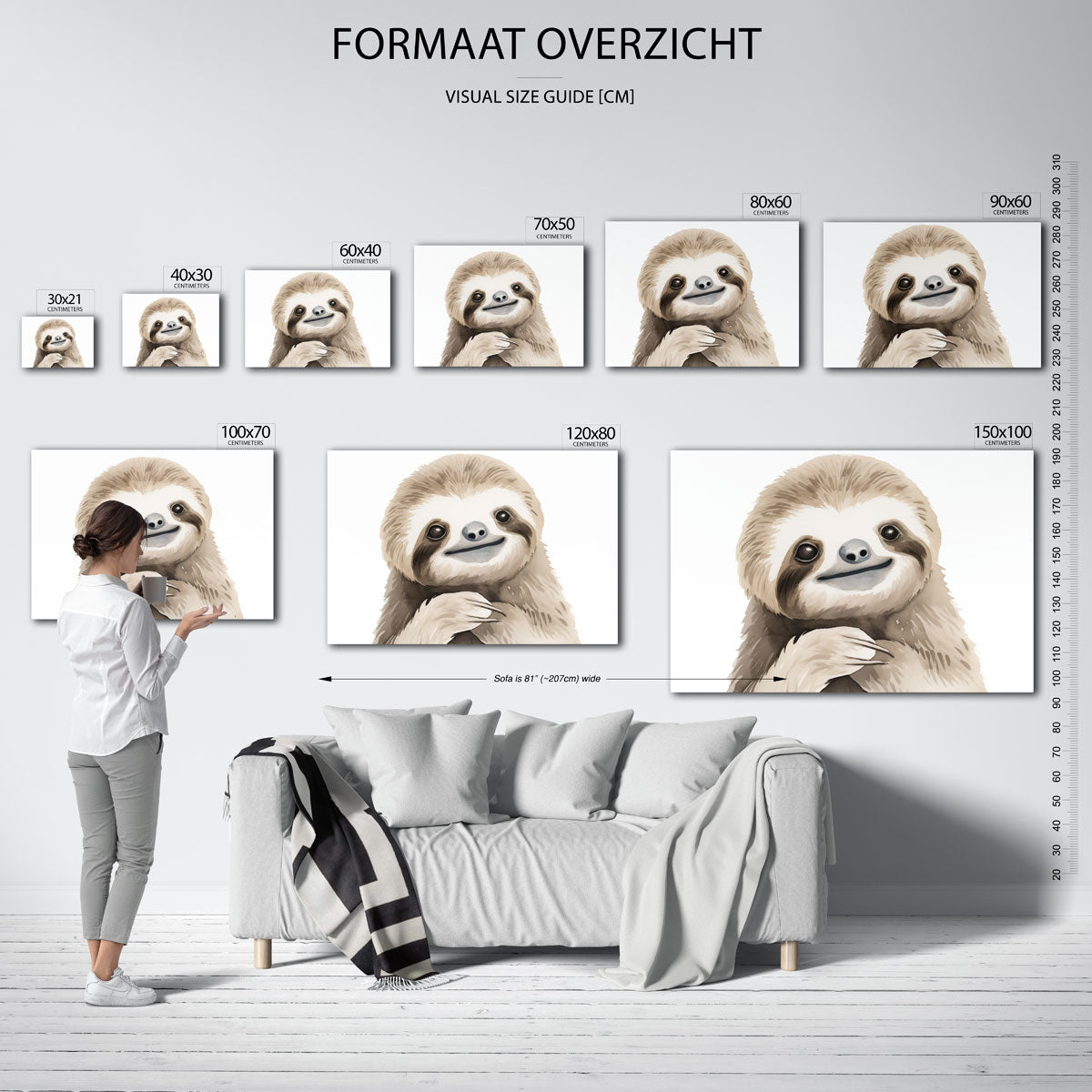 Lachende luiaard Poster