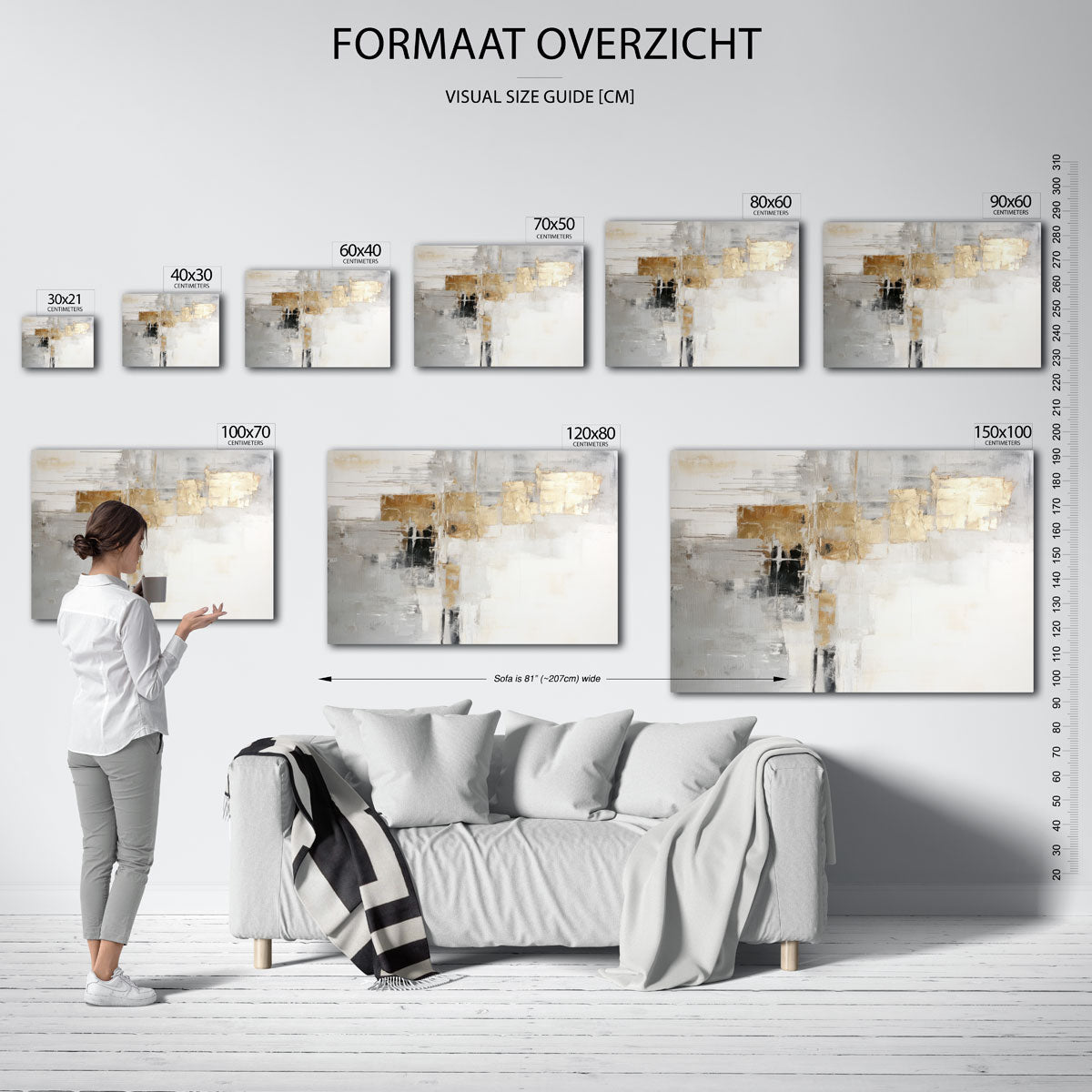 Abstracte gouden vormen Poster