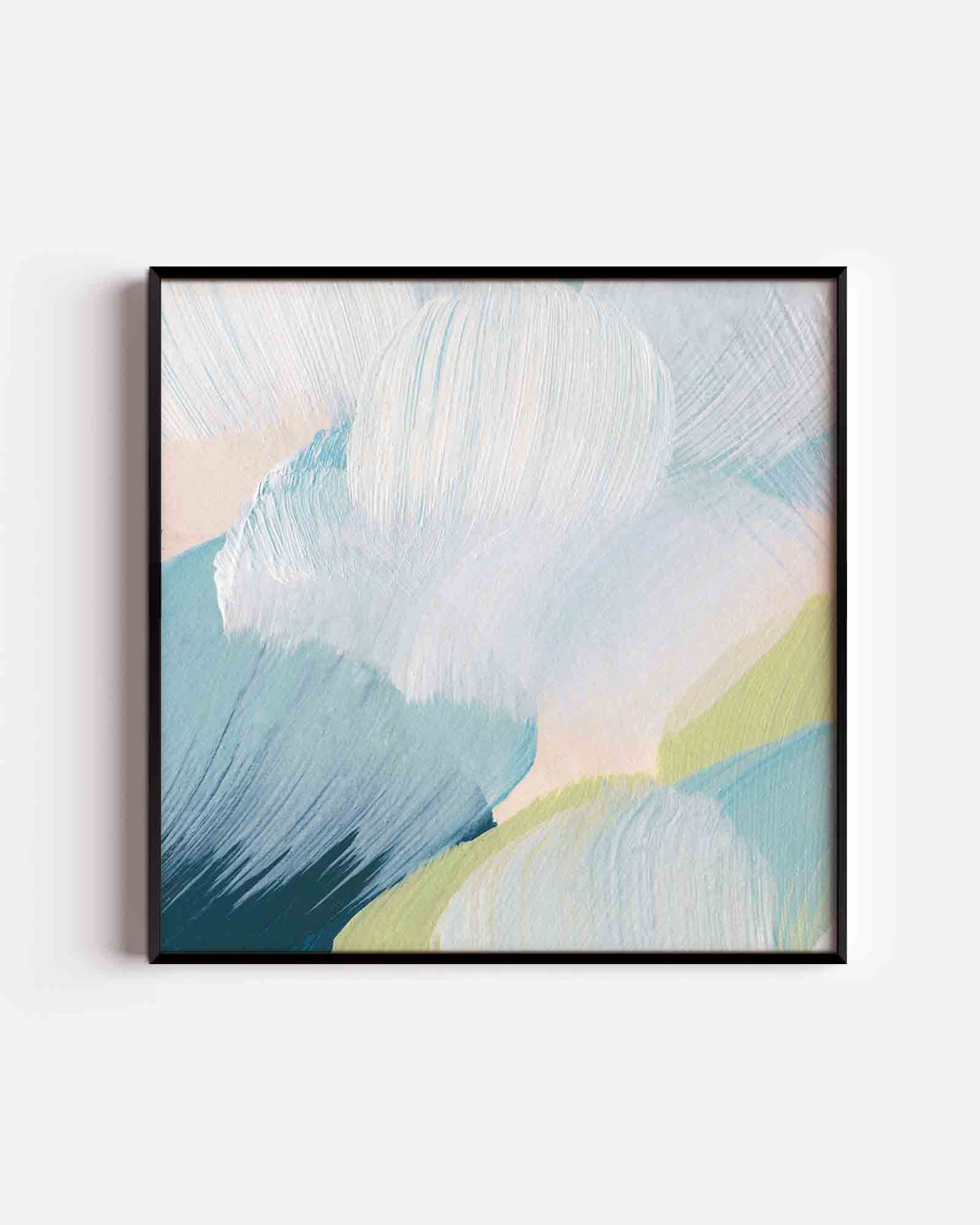 Abstracte penseelstreken Poster