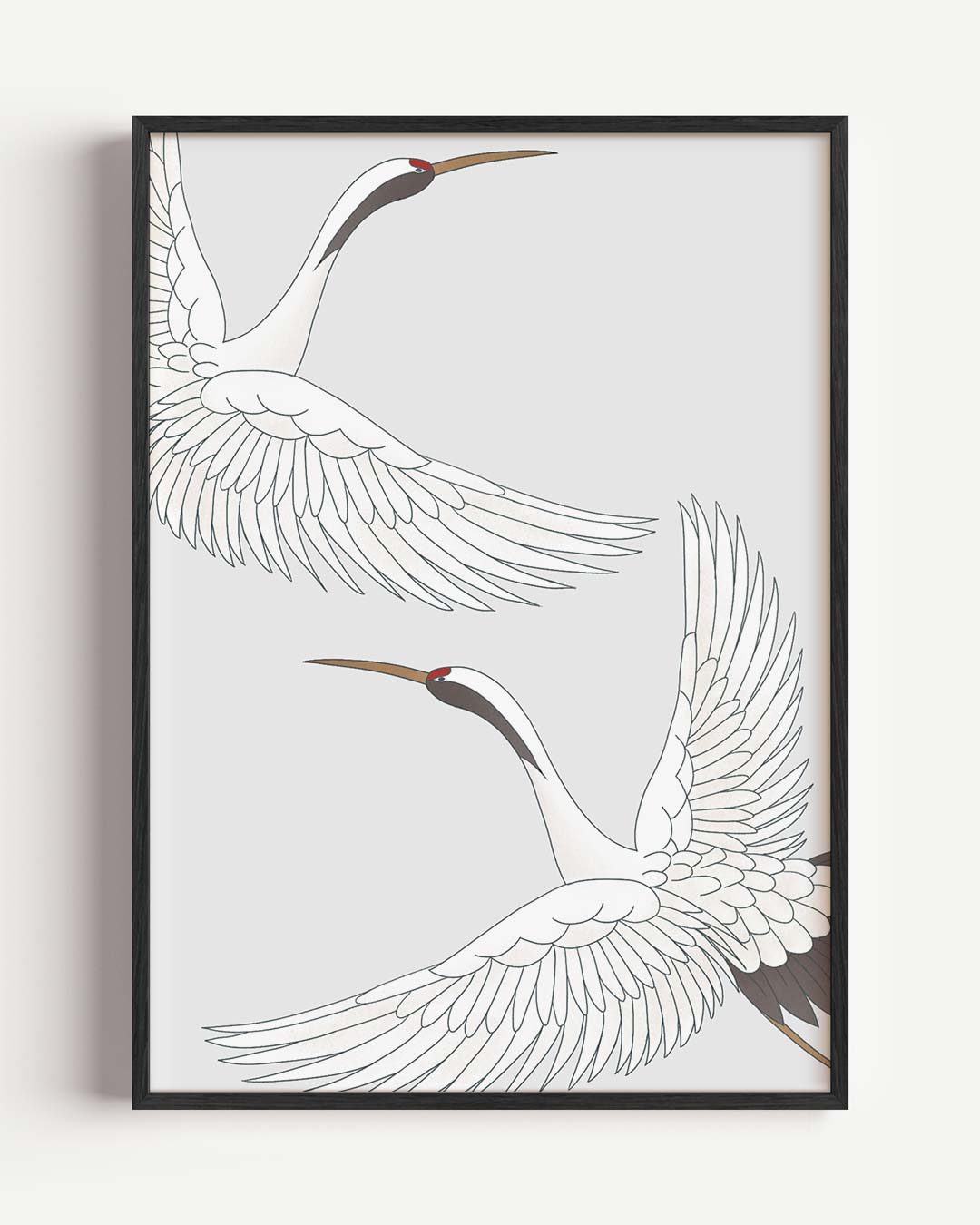 Vliegende Kraanvogels Poster-WallArtistic