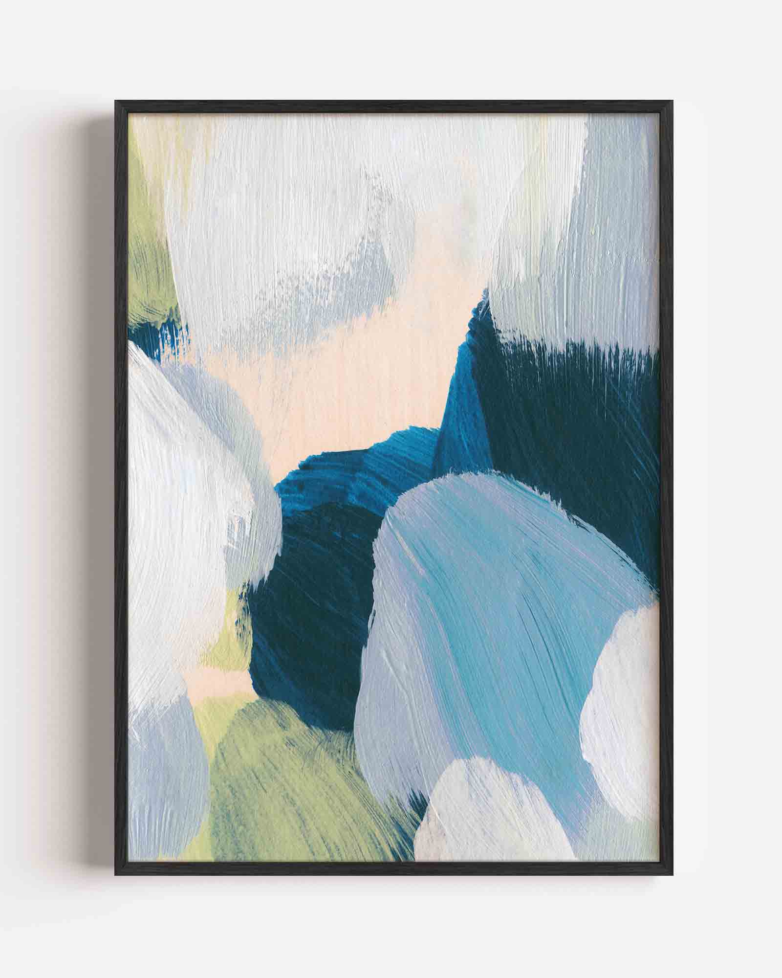Abstracte penseelstreken Poster
