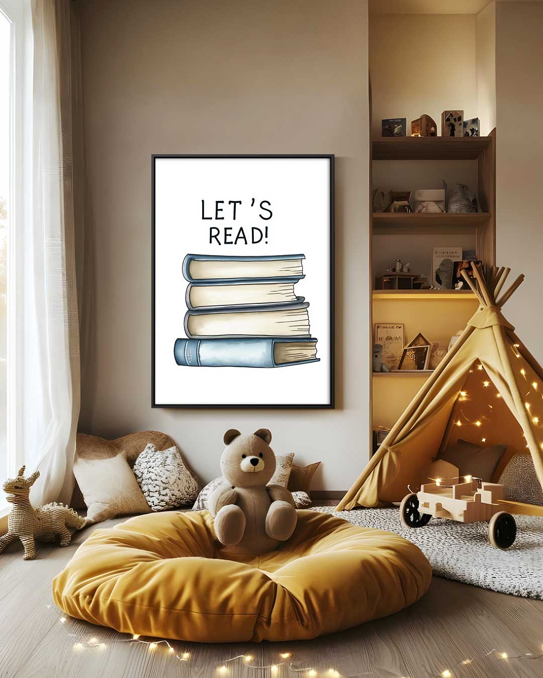 Let's Read Kunstopdruk Kunstwerk-canvas-dibond-plexiglas-wanddecoratie-WallArtistic