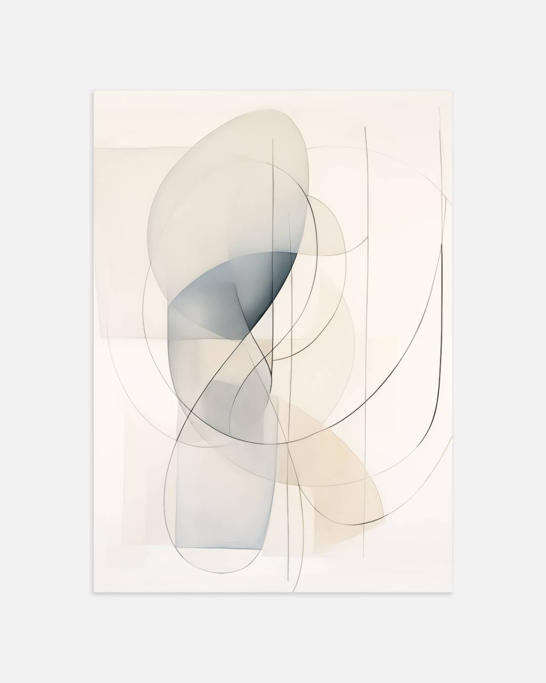 Organische vormen in pastel Poster