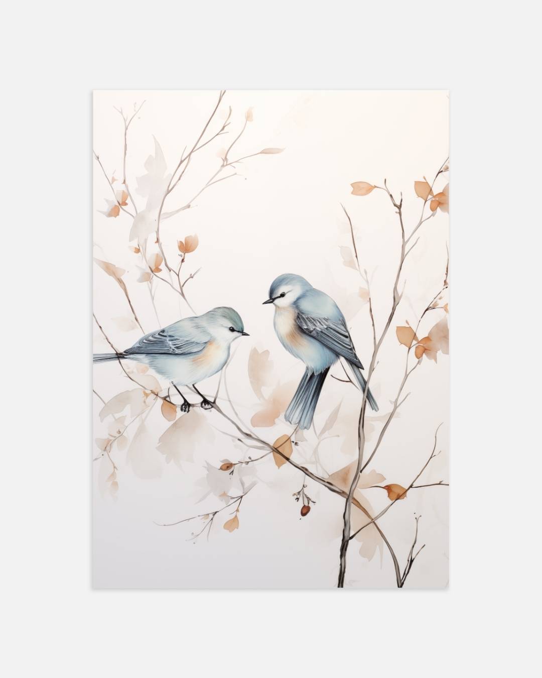 Twee vogels op een tak Poster