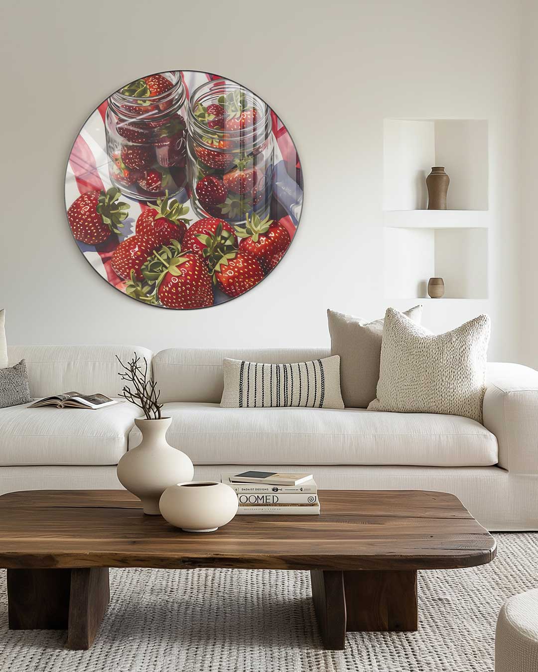 Aardbeiensnoep Muurcirkel-WallArtistic