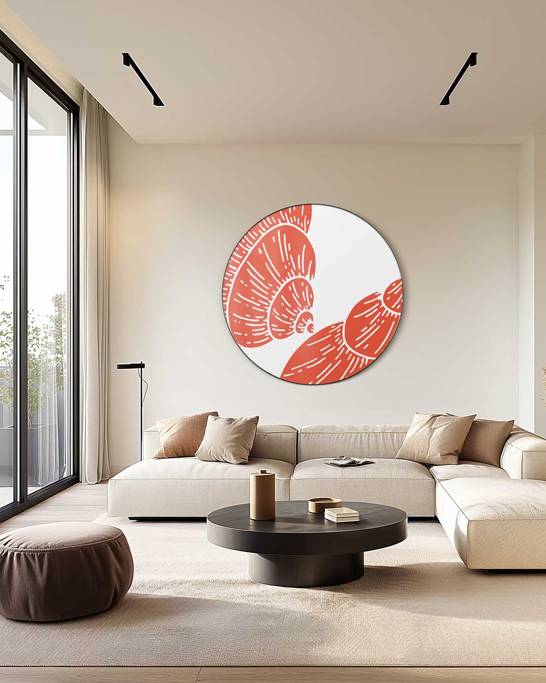 Schelpenschilderij in Cirkelvorm Muurcirkel-WallArtistic