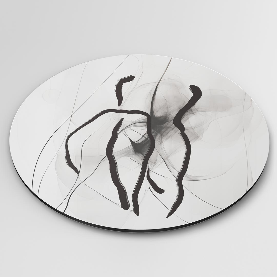 Elegant Abstracte Muurcirkel-WallArtistic