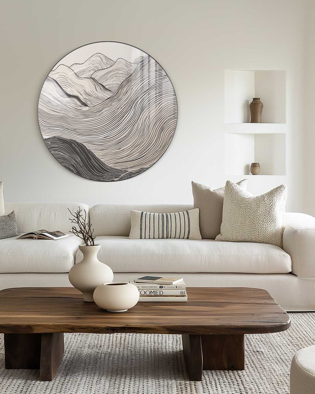 Zen Bergen Muurcirkel-WallArtistic