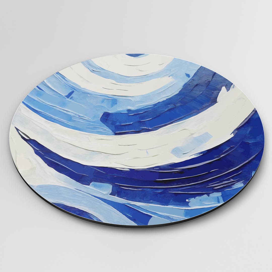 Draaikolk Blauw Muurcirkel-WallArtistic