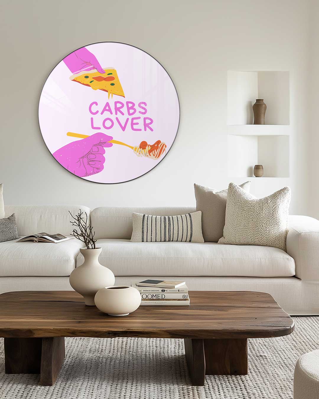Carbs Lover Muurcirkel-WallArtistic