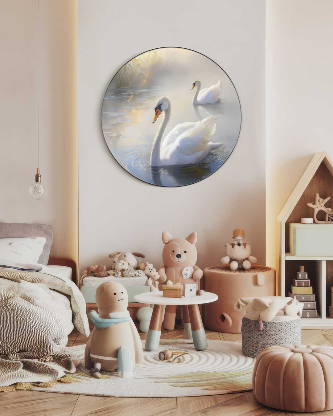 Elegante Zwammen Muurcirkel-WallArtistic
