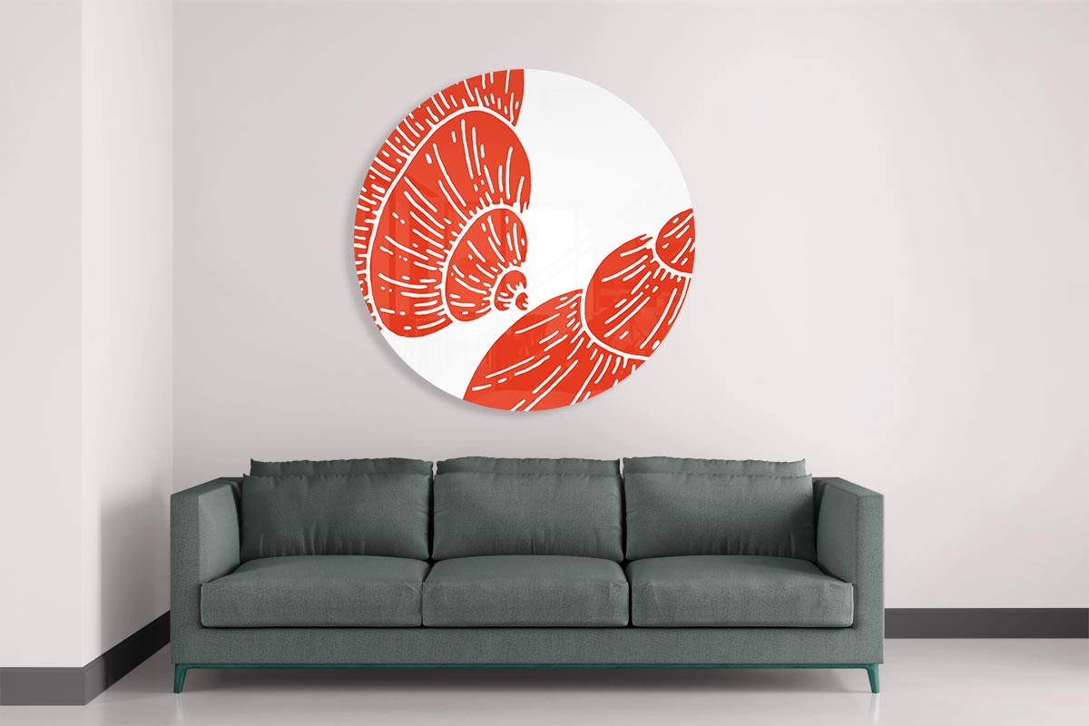 Schelpenschilderij in Cirkelvorm Muurcirkel-WallArtistic