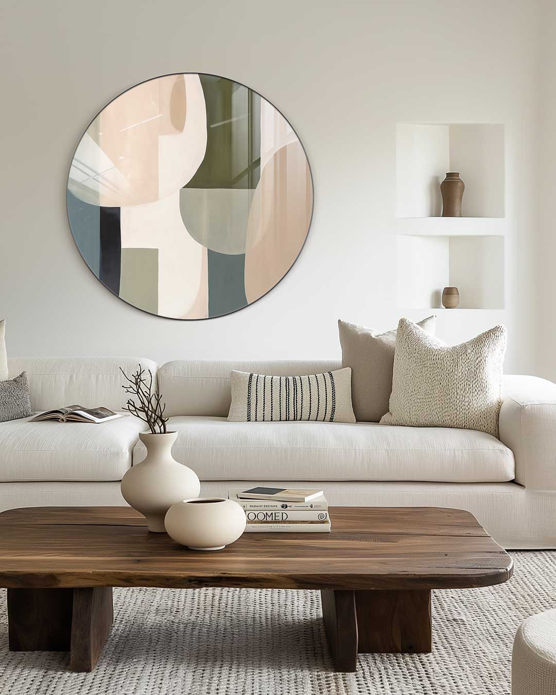 Stijlvolle Abstracte Muurcirkel-WallArtistic