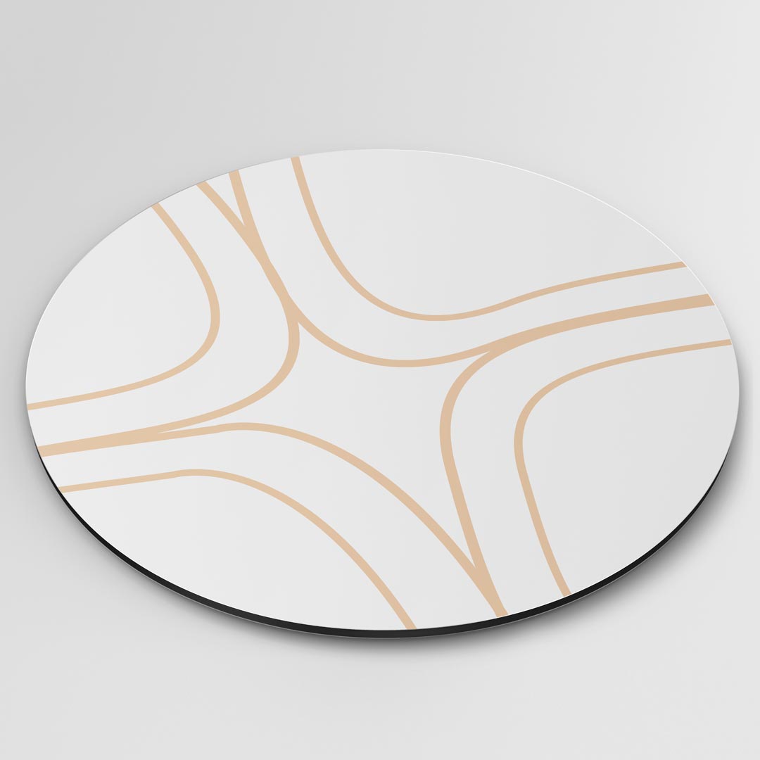 Elegante Abstracte Muurcirkel-WallArtistic