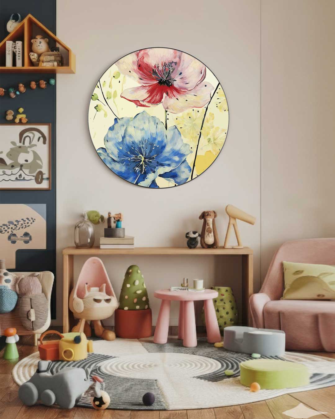 Bloemenpracht Muurcirkel-WallArtistic