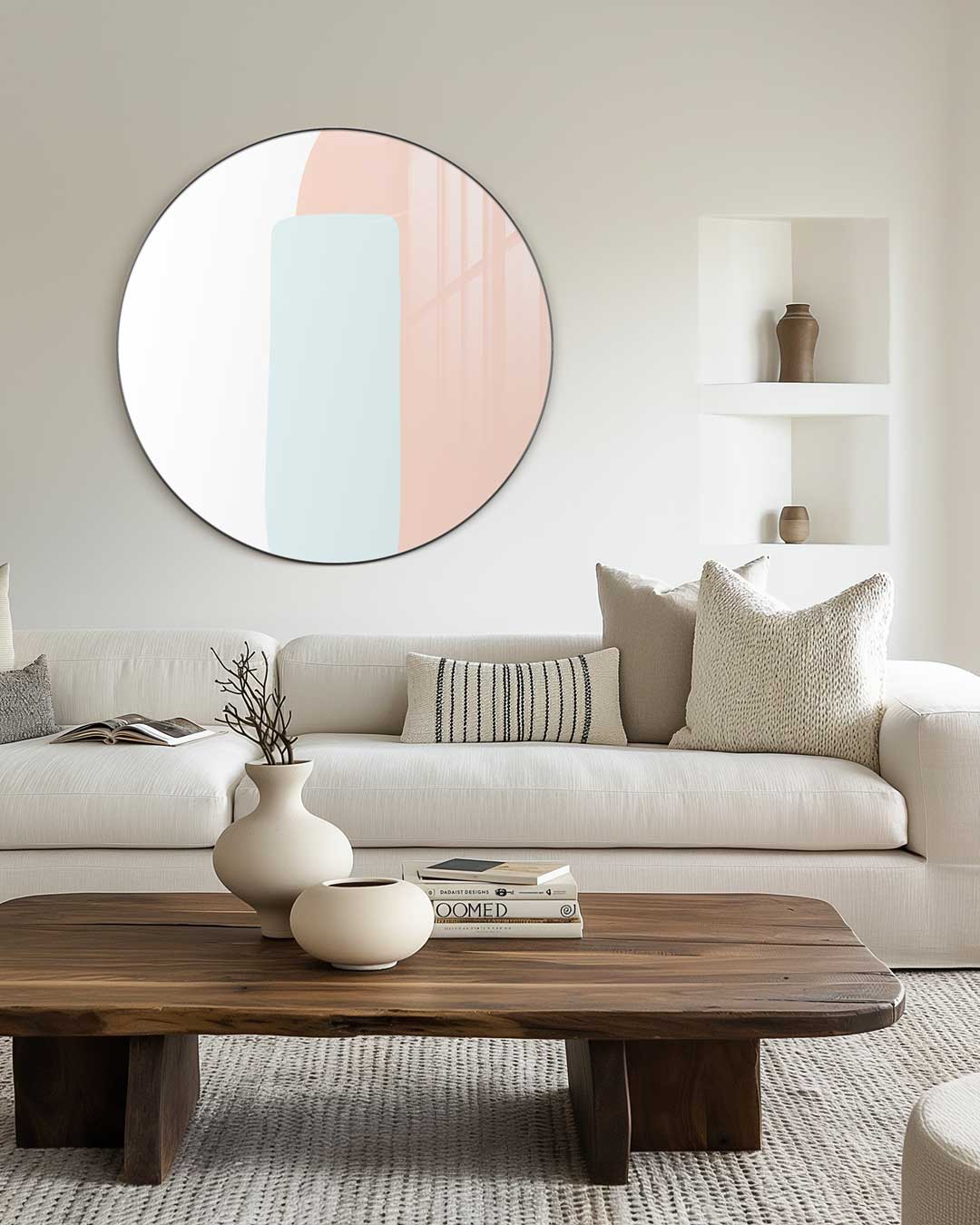 Stijlvolle Pastel Muurcirkel-WallArtistic