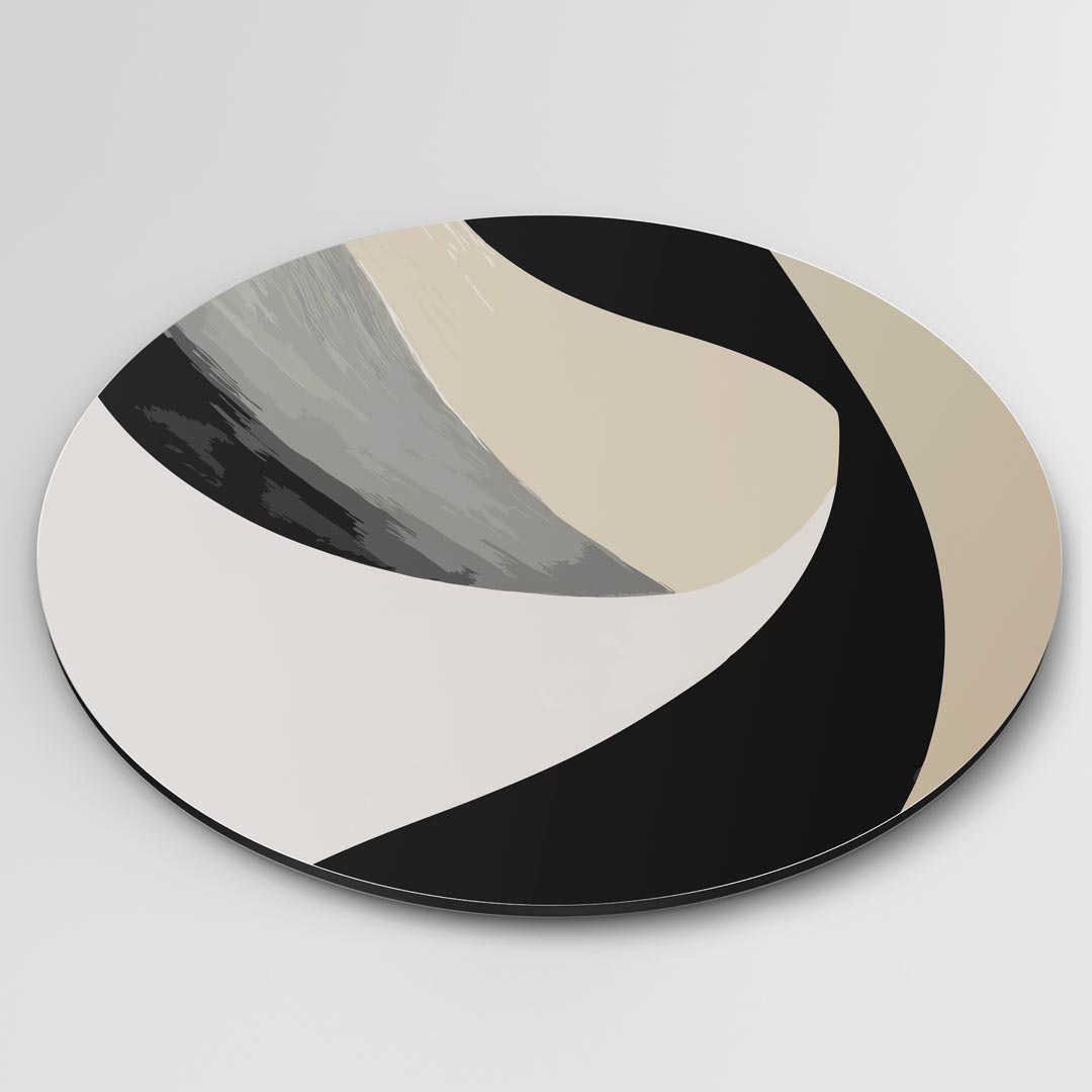 Abstracte Elegantie Muurcirkel-WallArtistic