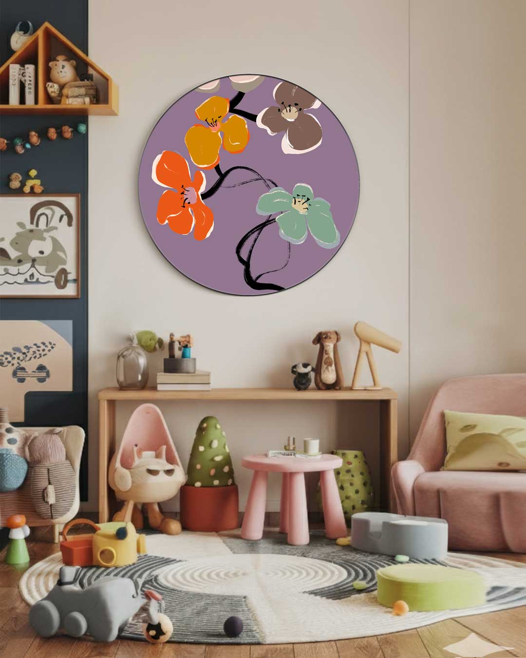 Bloemenpracht Muurcirkel-WallArtistic