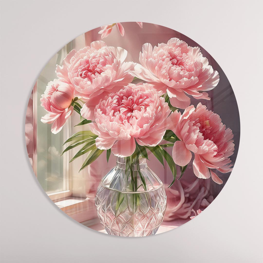 Romantische Bloemen Muurcirkel-WallArtistic
