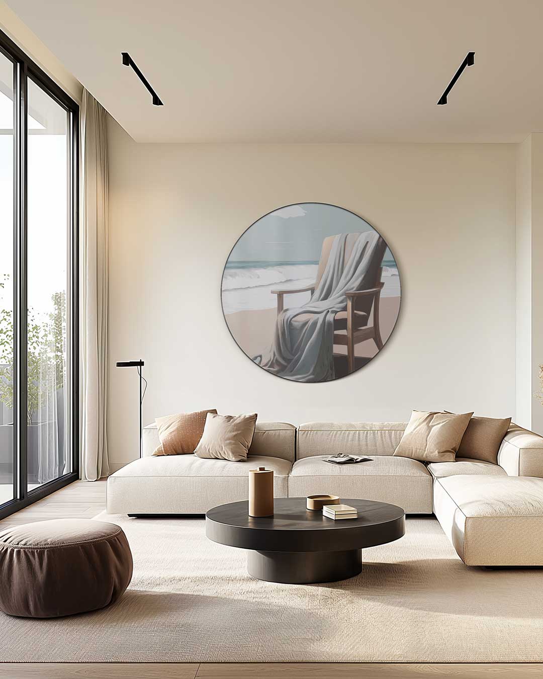 Strandstoel Muurcirkel-WallArtistic