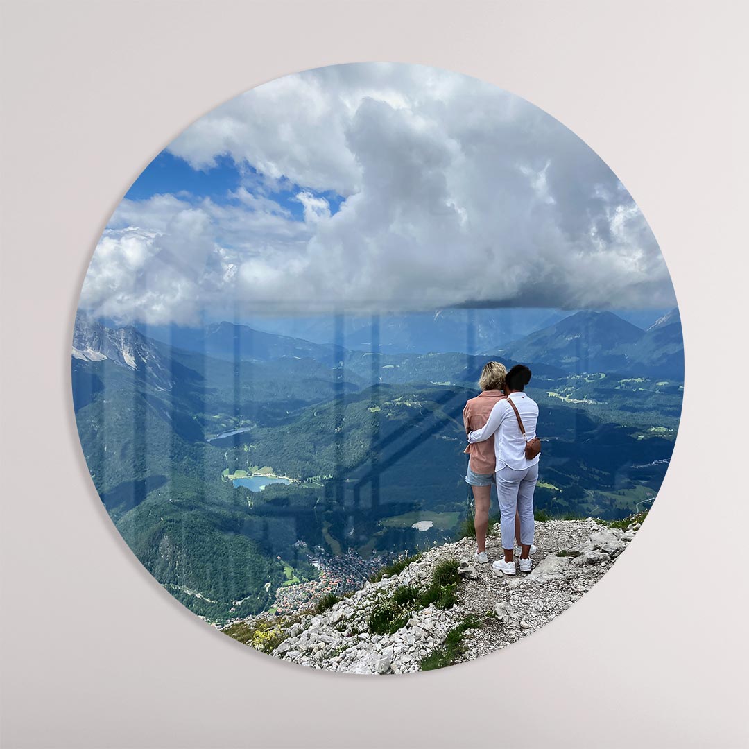 Berglandschap Muurcirkel-WallArtistic