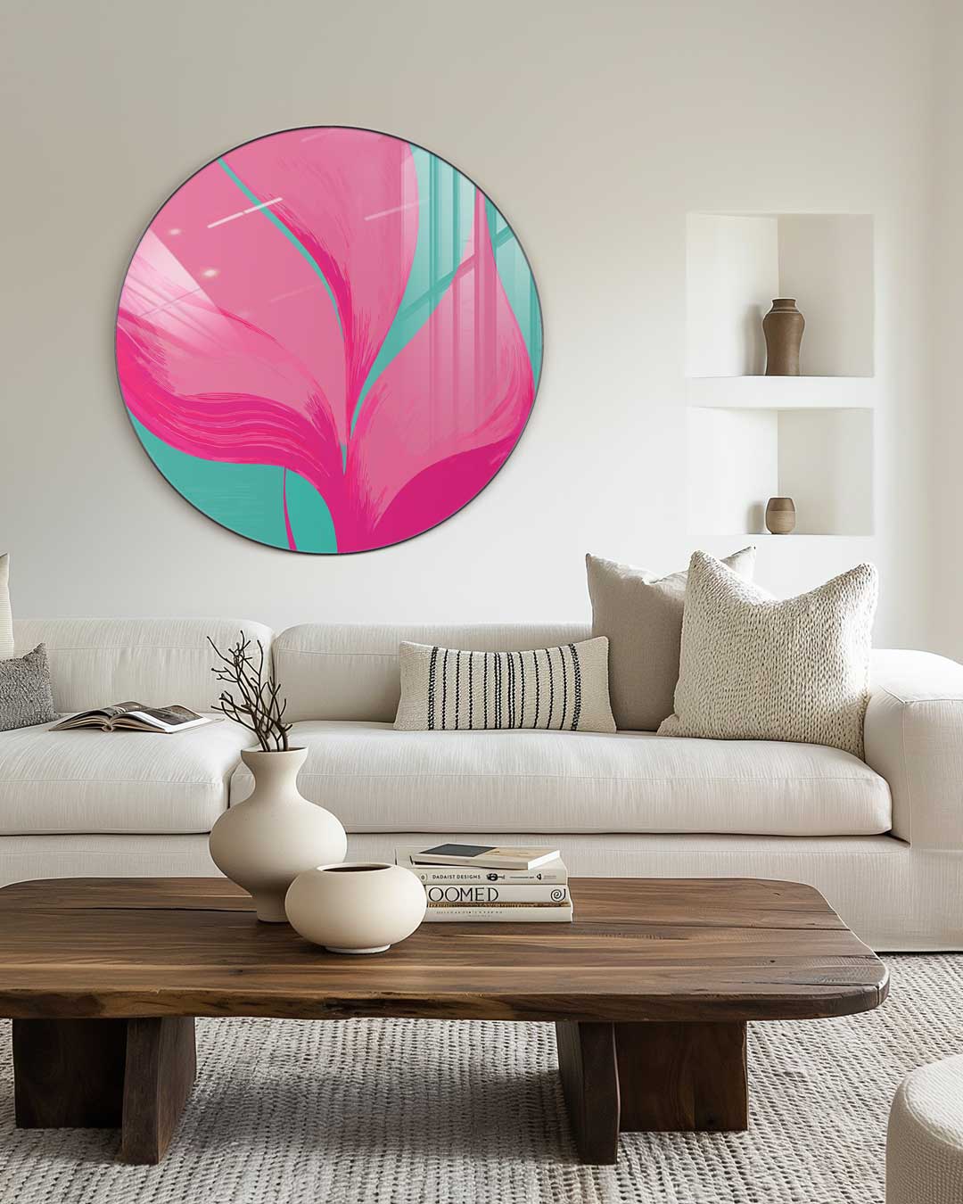 Tropische Bloem Muurcirkel-WallArtistic