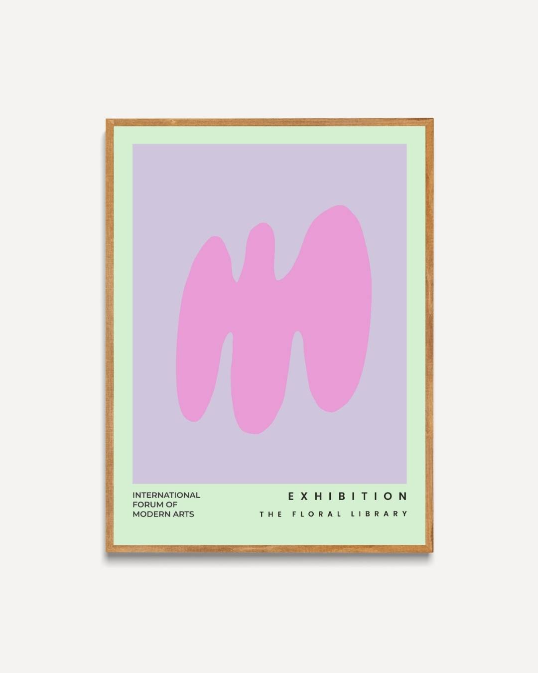 Abstracte roze vorm Poster