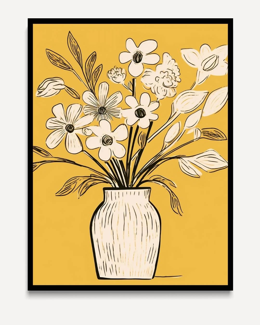 Illustration auf Ockergelb 