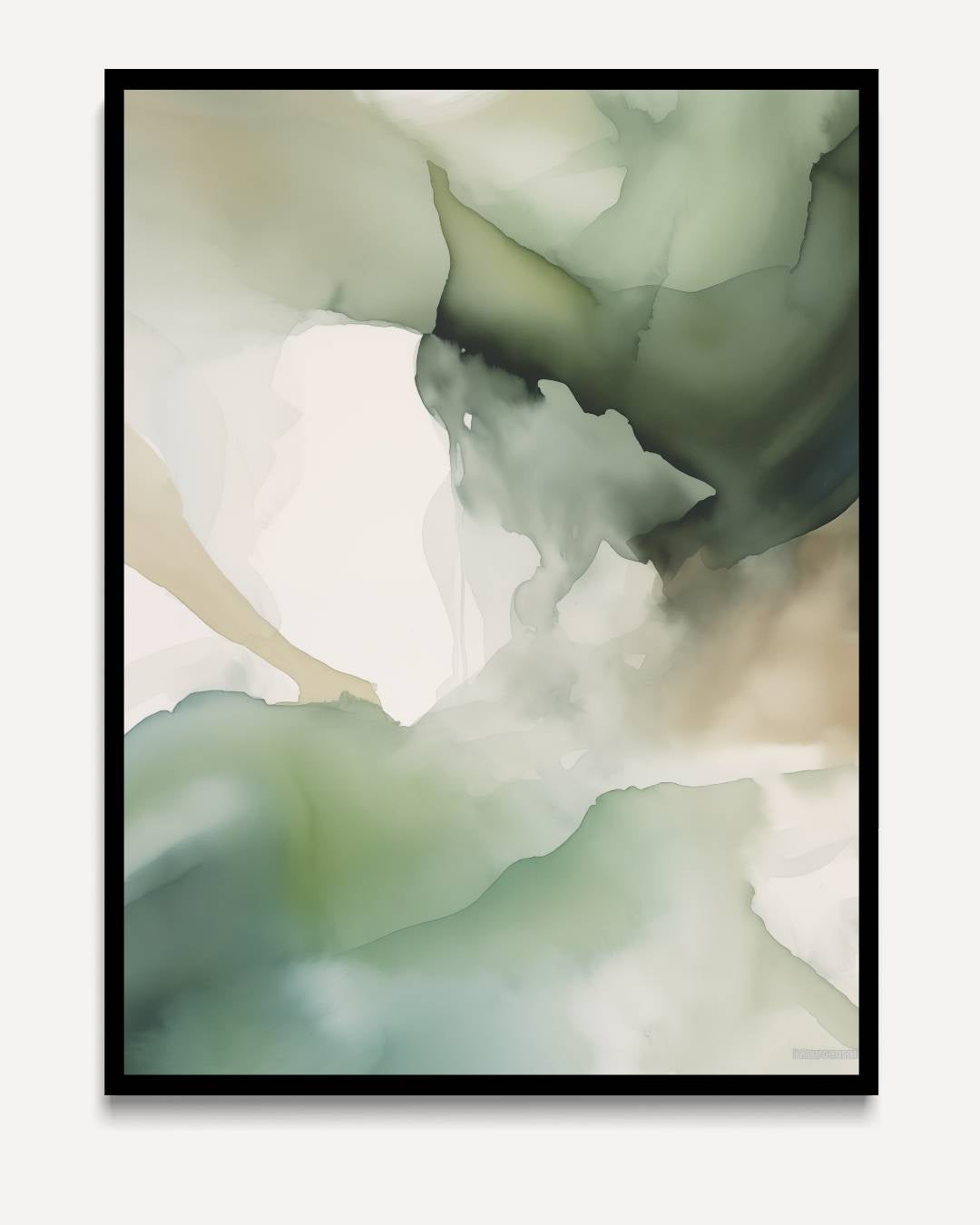 Tiefgrüne abstrakte Landschaft 