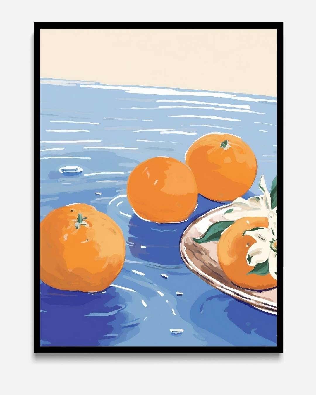Mandarinen auf Blau 